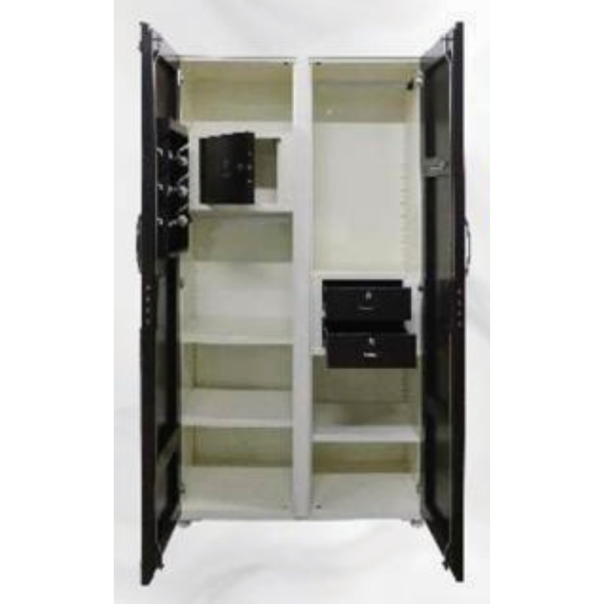 42"Deco Sangam Metal Two Door Wardrobe with Four Cube Storage