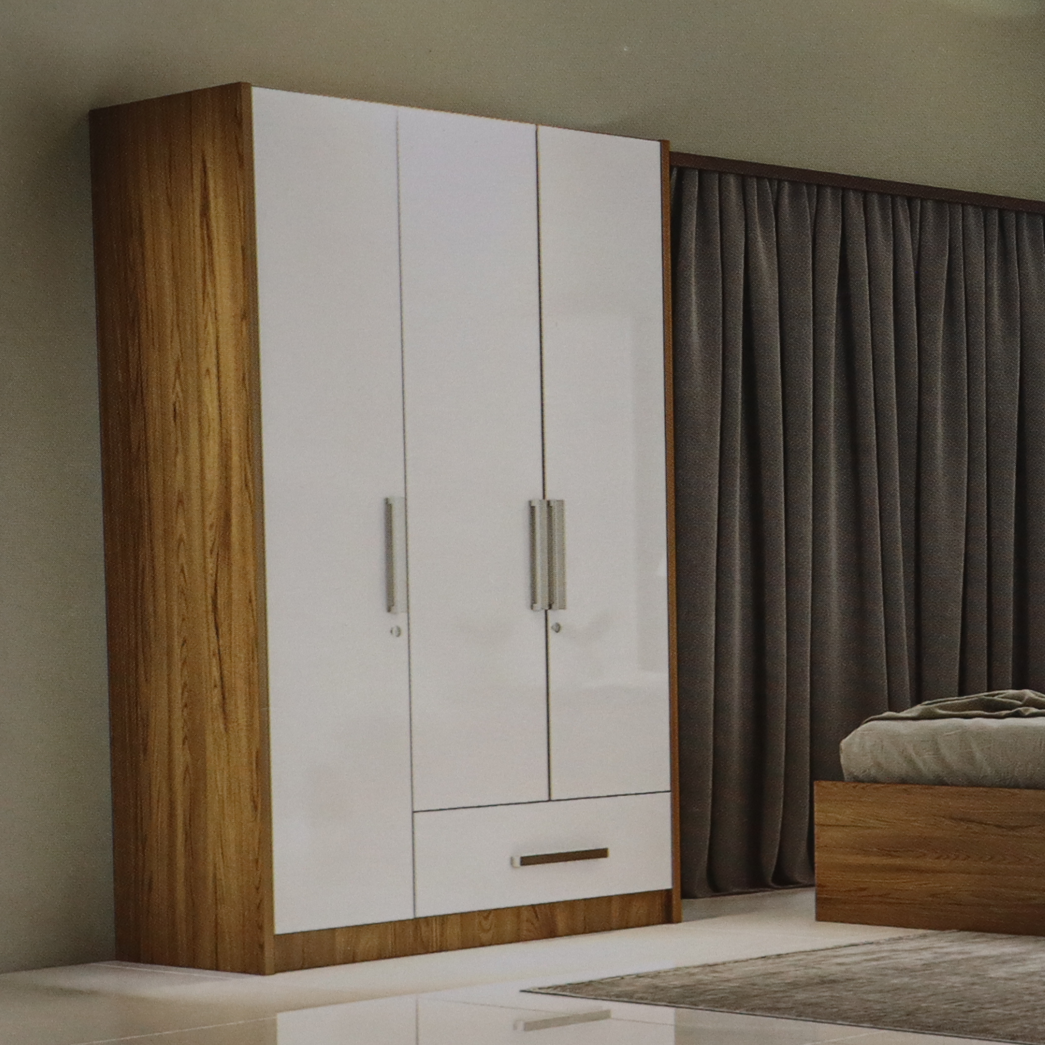 Eloise Three Door Wardrobe with Drawer