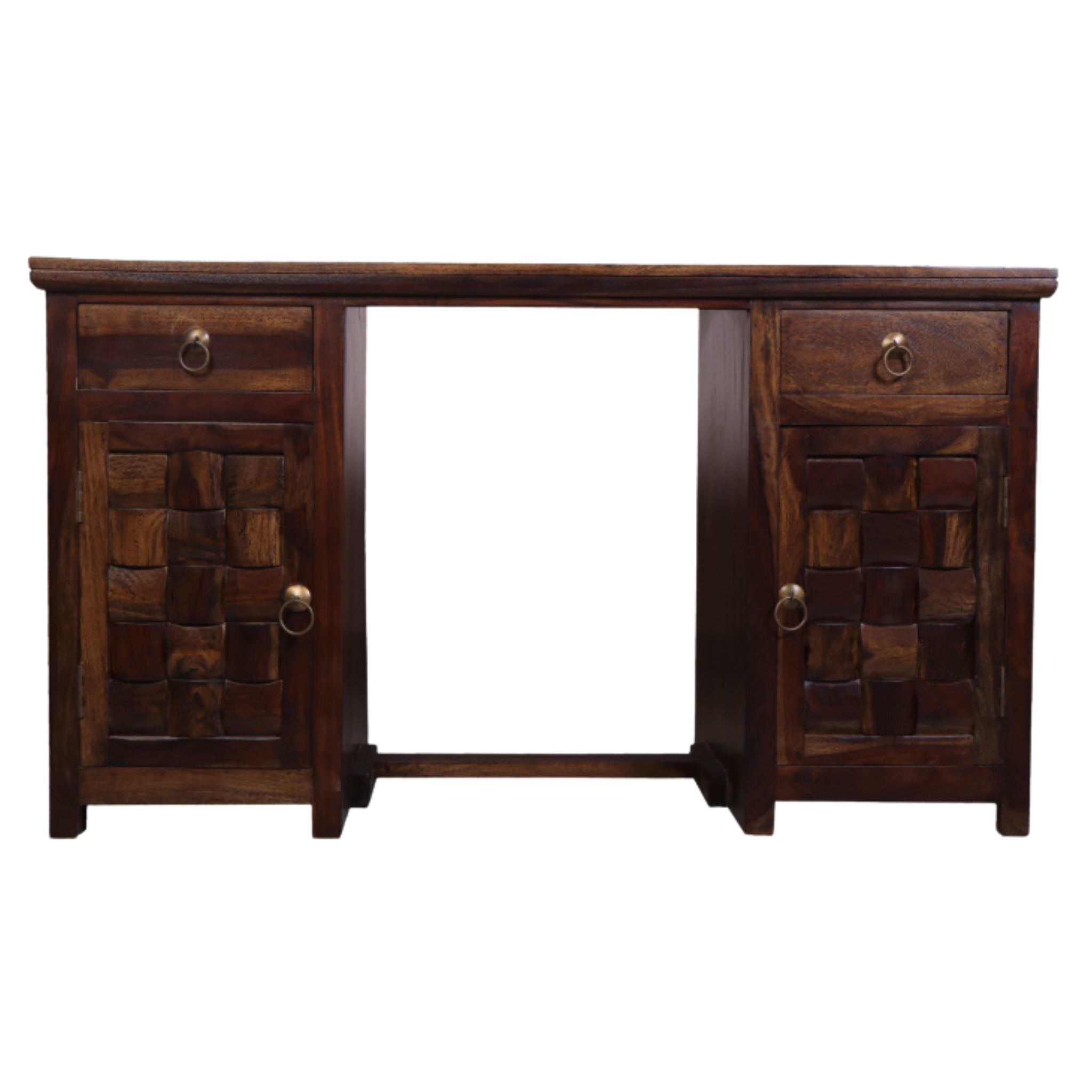 Nivaar Office Table with Two Drawers and Two Cabinet Storage