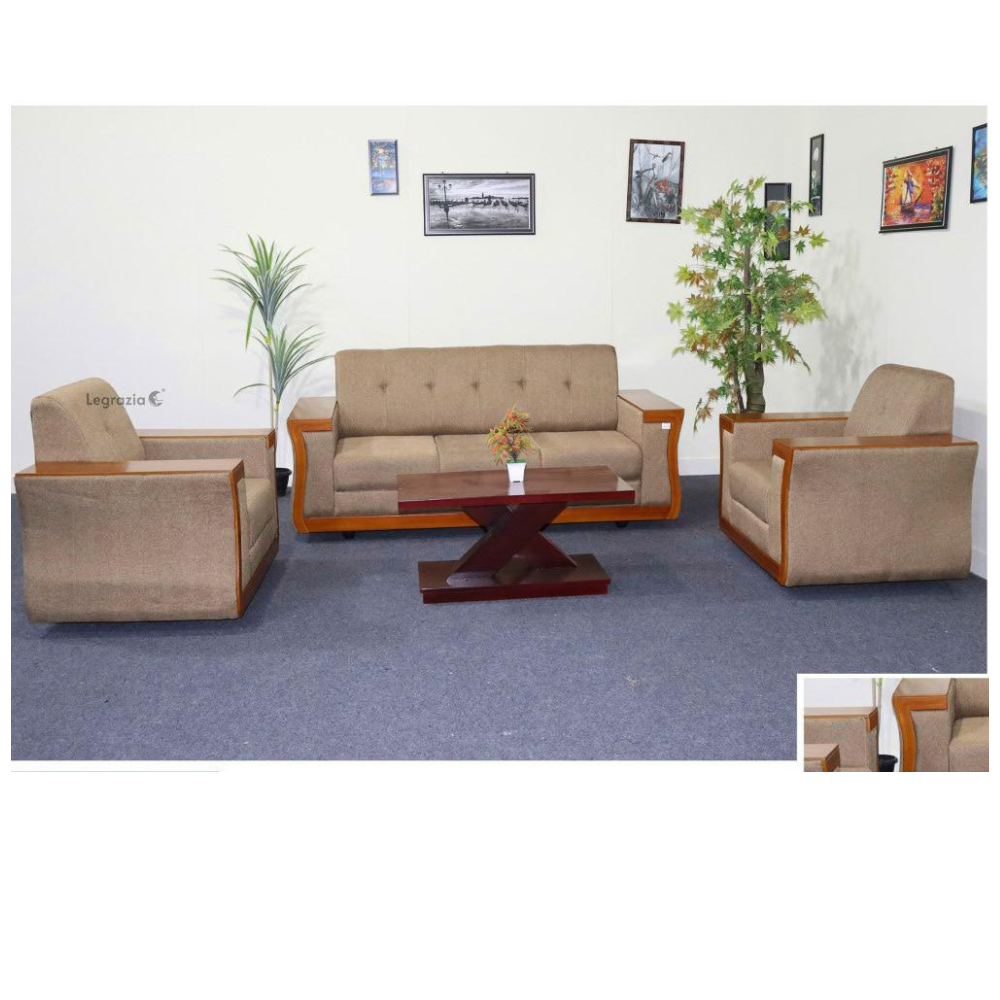 Wooden Handle Fabric sofa