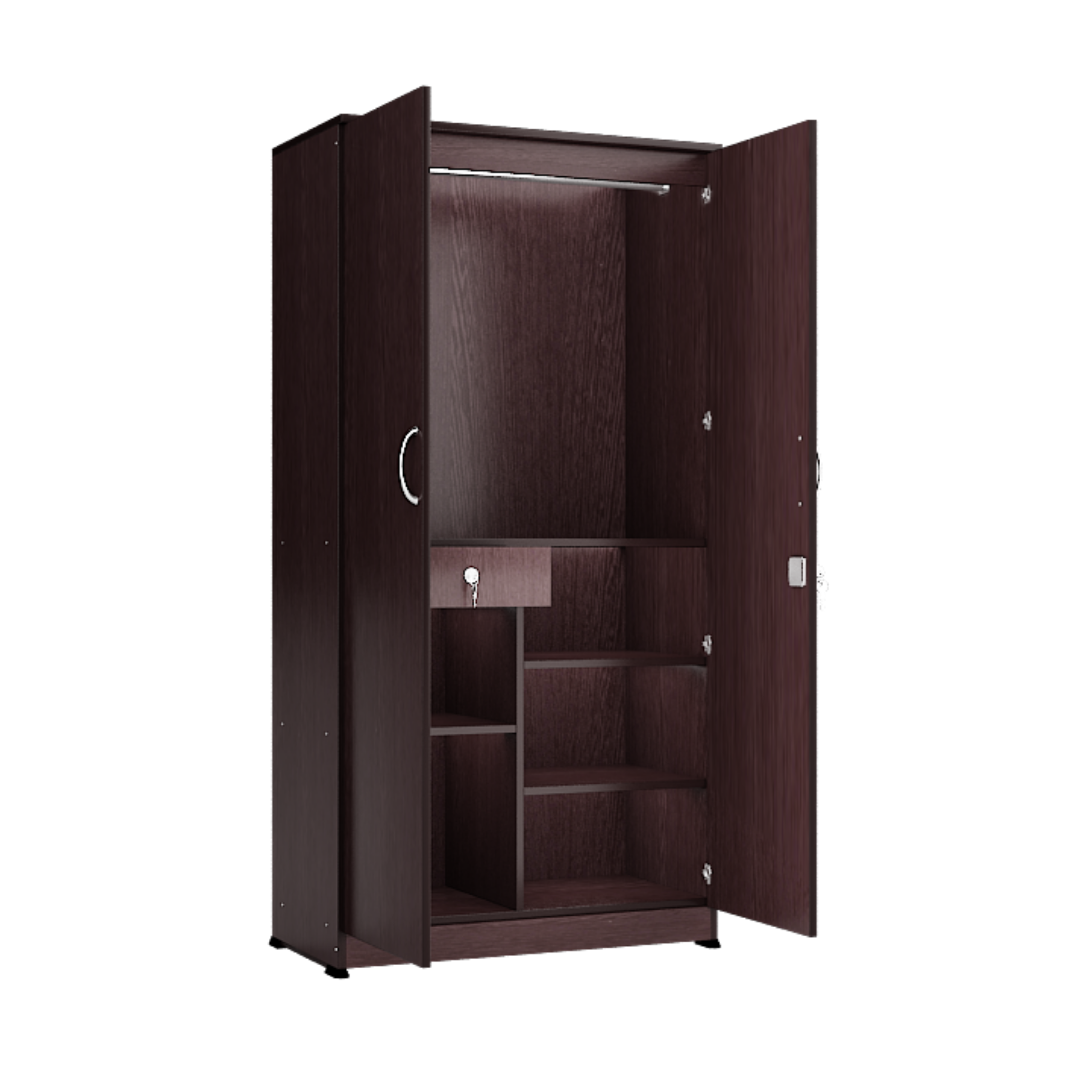 Economy Two Door Wardrobe in Engineered wood