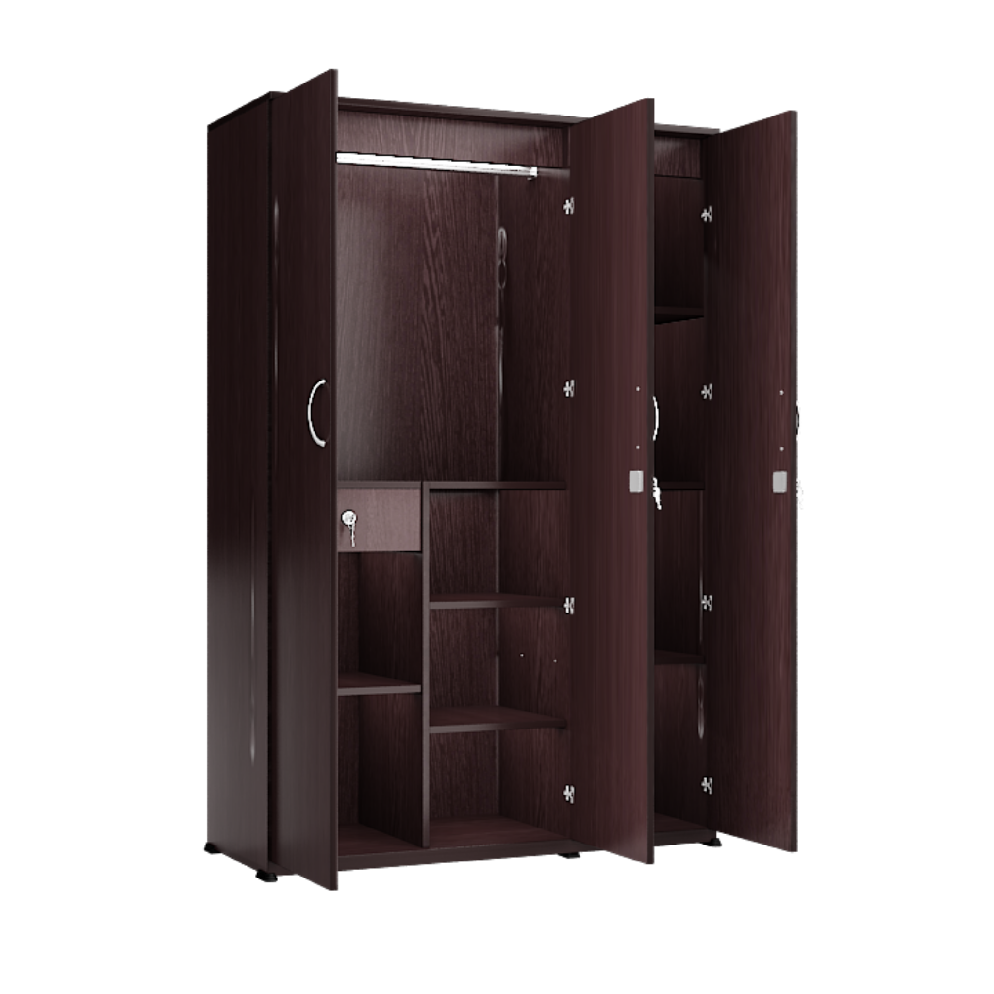 Economy Three Door Wardrobe in Engineered wood