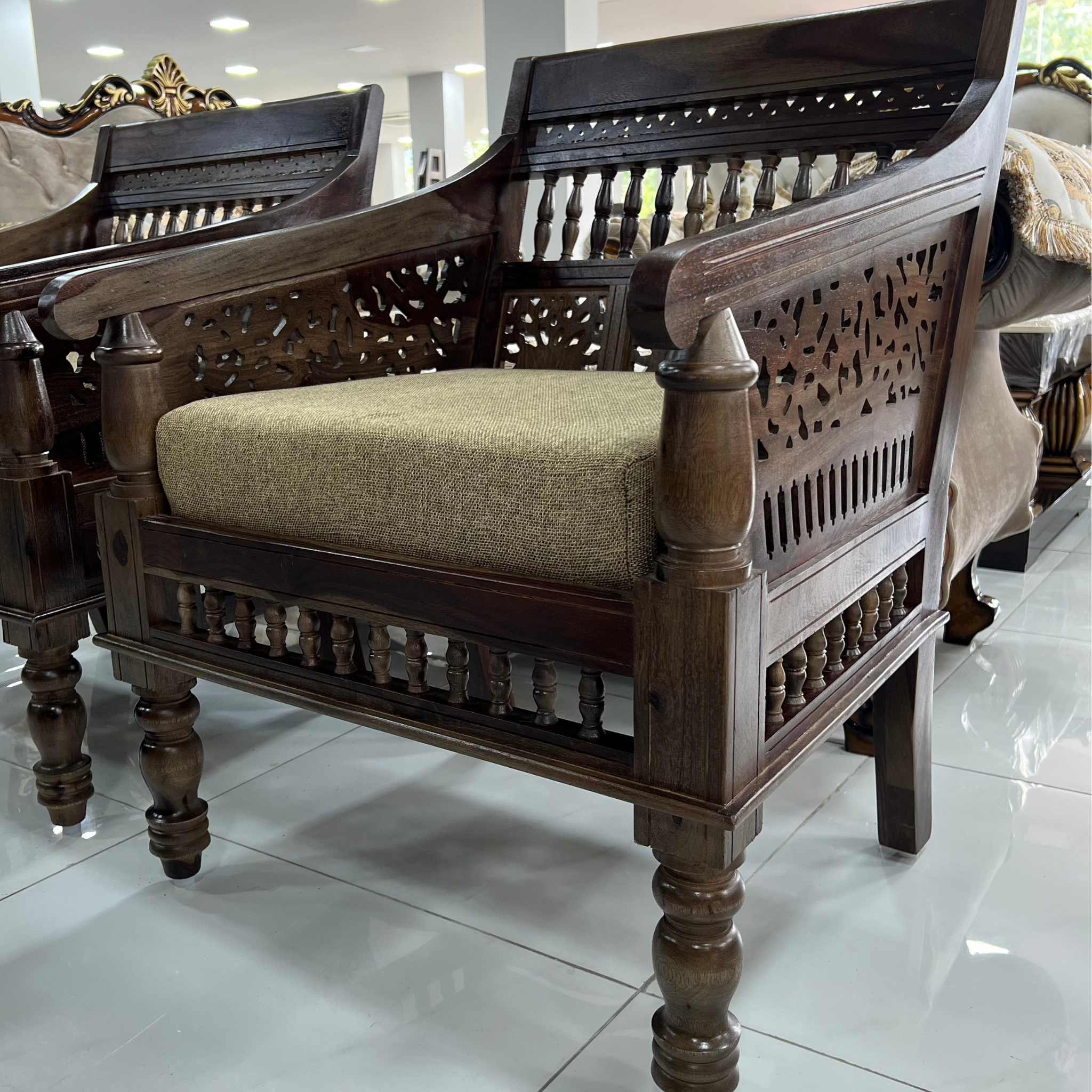 Maharaja Wooden Sofa Without Cushion