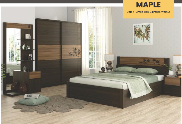 Maple 2 Door Sliding Wardrobe