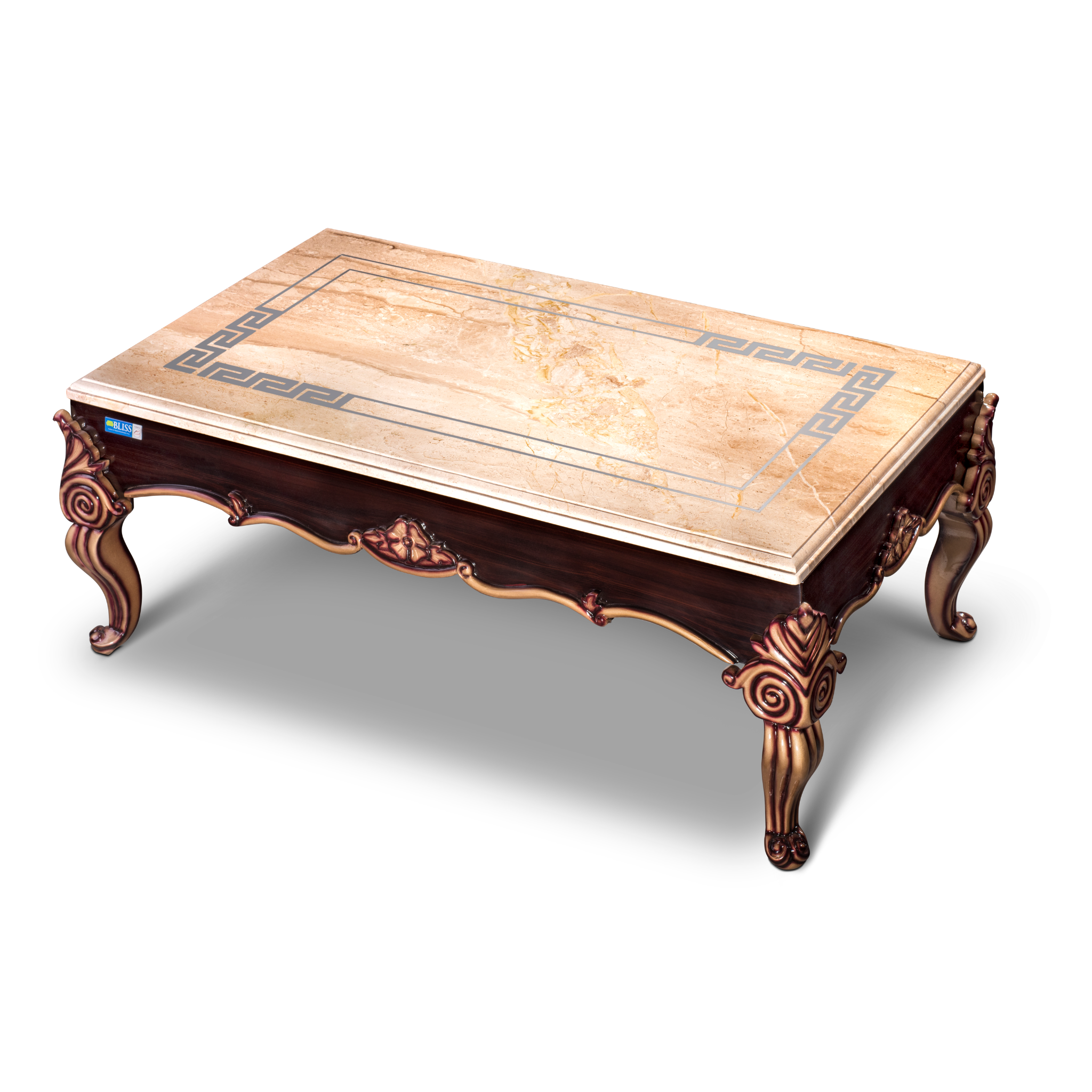 Carving Marble Top Center Table