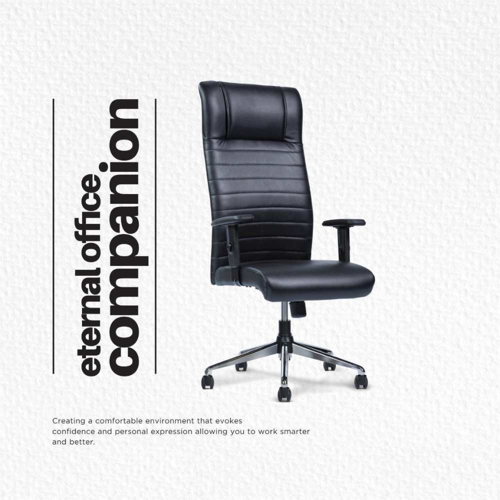 Comfy High Back Executive Chair with Adjustable Armrest