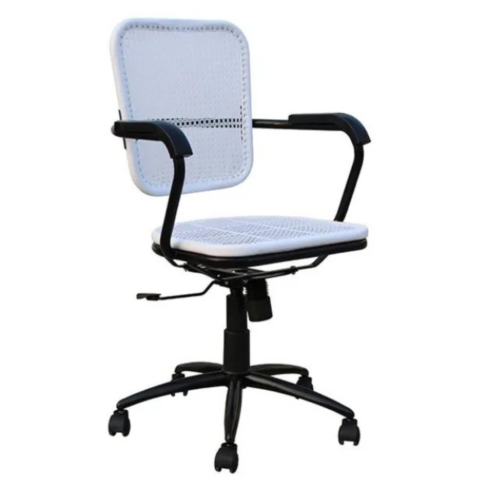 White Wire Net Medium Back 135 Office Chair