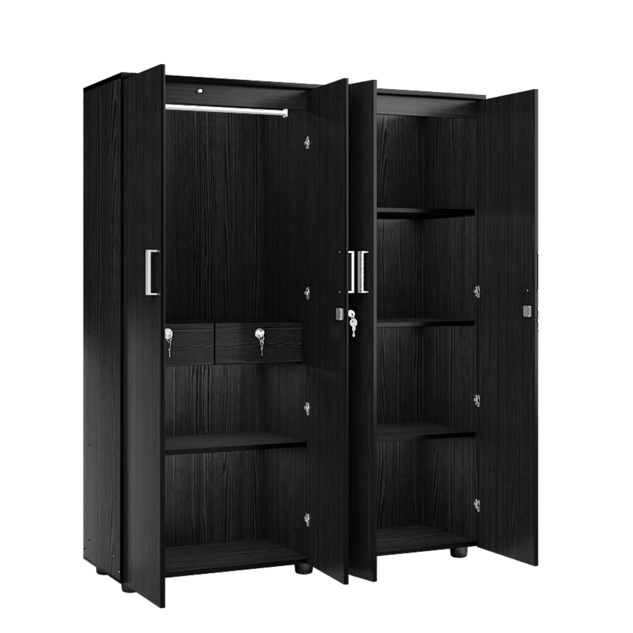 Super and Luxury Four Door Wardrobe with Dual Drawer