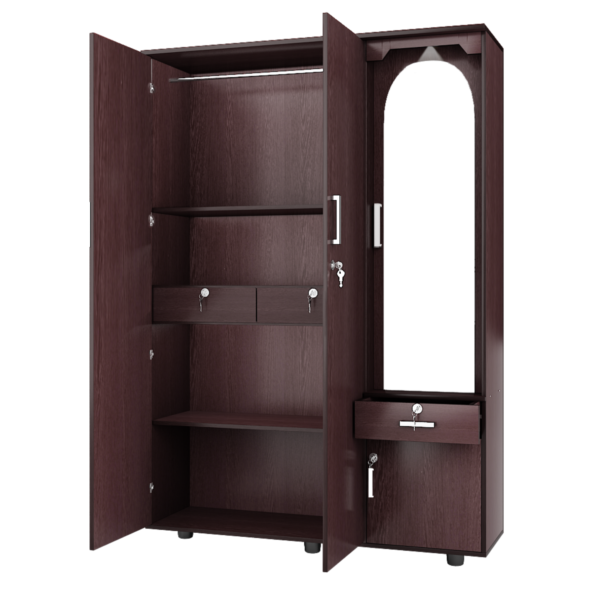 Super and Luxury Two Door Wardrobe with Dresser and Storage